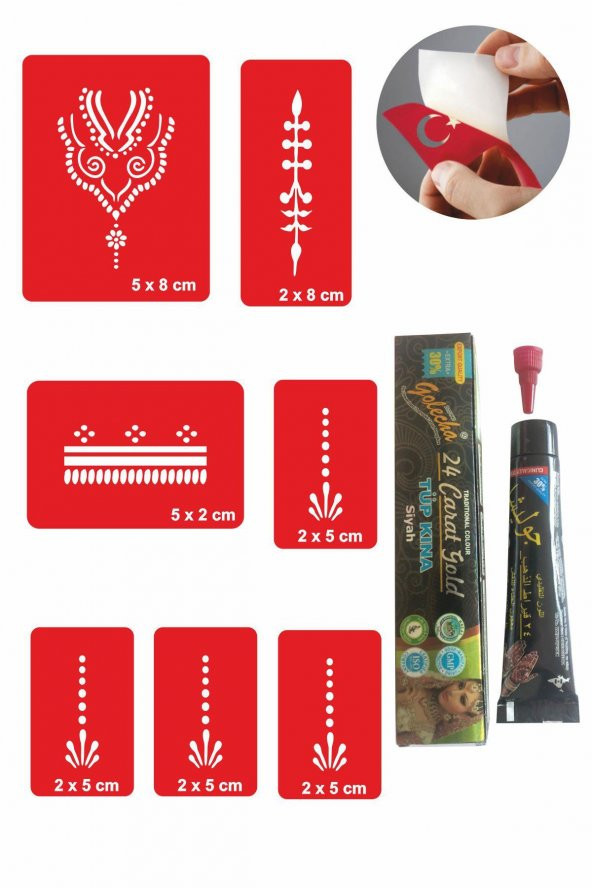 Gelin Eli Hint Kınası ile Geçici Dövme Yapma Seti ürün görseli 1