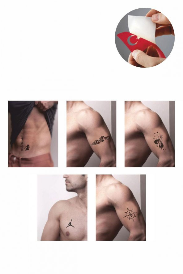 Spor Desenleri Hint Kınası ile Geçici Dövme Yapma Seti ürün görseli 1