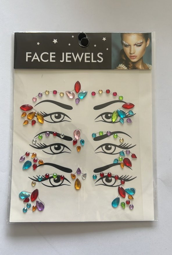 Face Gems Yüz Süsleme Taşı Vücut Kristali Model 21 ürün görseli 1