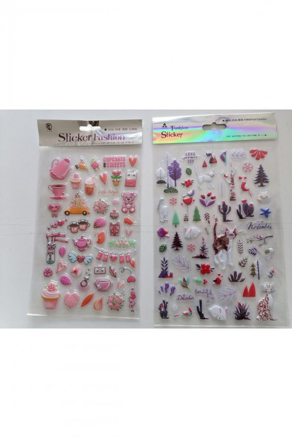 Çocuk Oyun Sticker Çıkarma Seti Pembe Kış ürün görseli 1