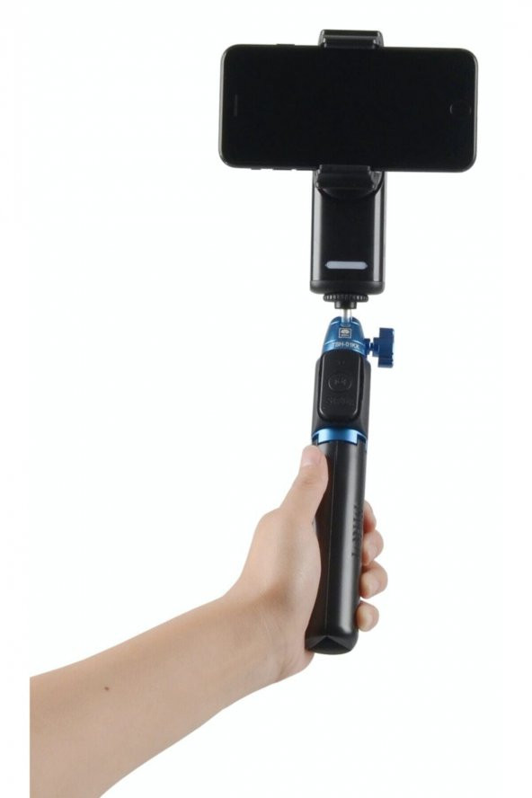 Vk-2k Mobil Gimbal + Çok Fonksiyonlu Masa Üstü Tripod Seti Siyah ürün görseli 1