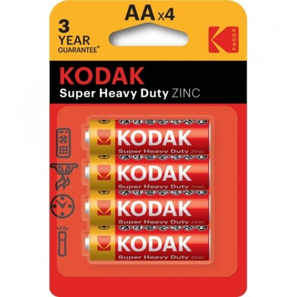 Kodak 4 Adet Shrink Çinko Karbon Kalem Pil-Aa ürün görseli 1