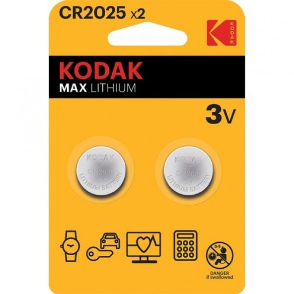 KODAK LİTYUM2CR2025 PARA PİL 2Lİ 7670 (30*40)*120 ürün görseli 1