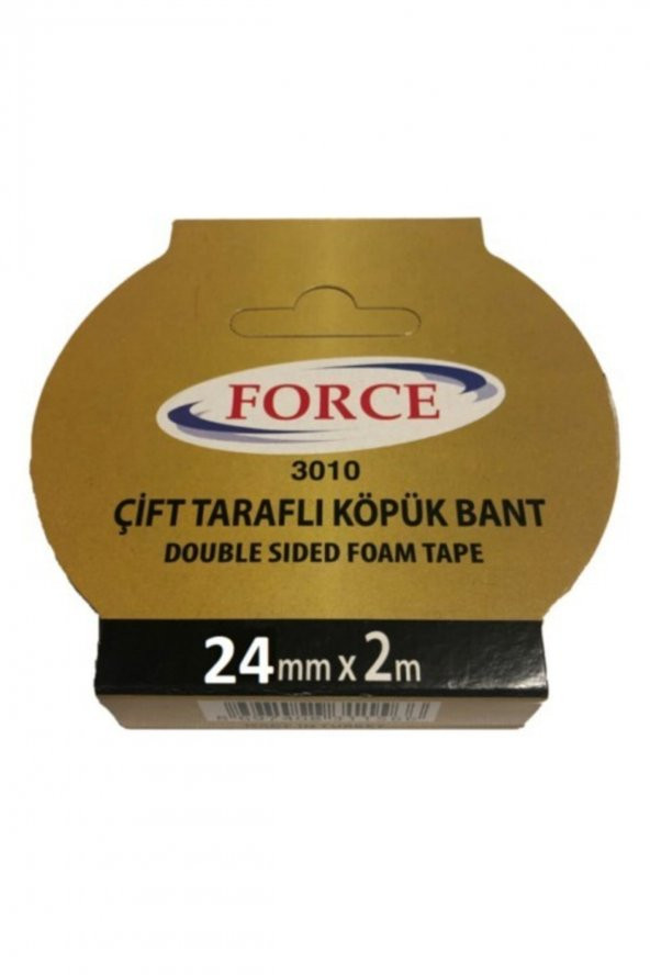 Çift Taraflı Köpük Bant Force 24mm X 2 Metre Kq-012 ürün görseli 1