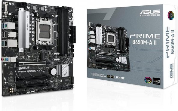 Asus Prime B650M-A II AMD B650 6400 MHz (OC) DDR5 Soket AM5 mATX Anakart ürün görseli 1