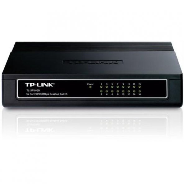 Tp-Link TL-SF1016D 16-PORTLU 10/100MBPS Masaüstü Switch ürün görseli 1