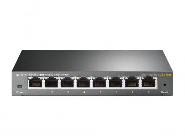 TP-Link TL-SG108E 8 Port 10/100/1000 Easy Smart Switch ürün görseli 1