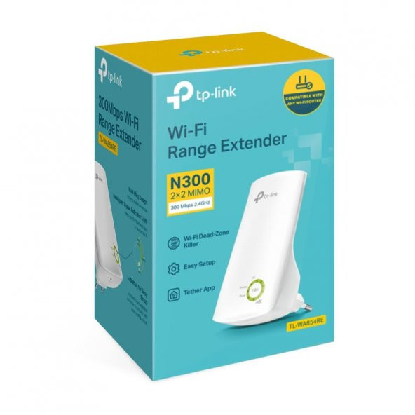 TP-Link TL-WA854RE 300 Mbps N Kablosuz Wall Plug Menzil Geliştirici ürün görseli 1