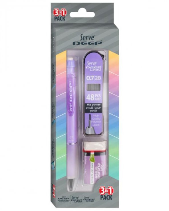 Serve Deep 3lü Okul Seti Mor ürün görseli 1