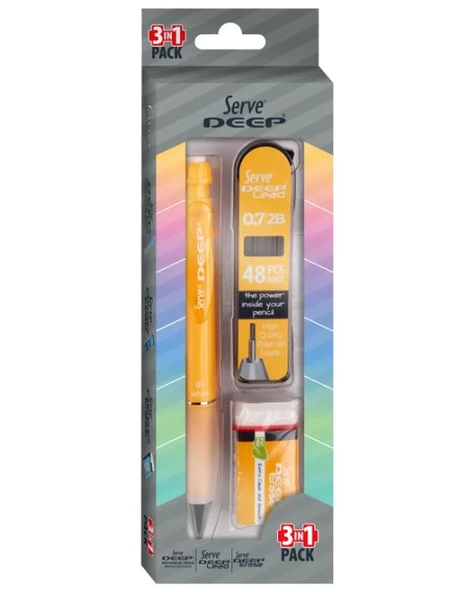 Serve Deep 3lü Okul Seti Sarı ürün görseli 1