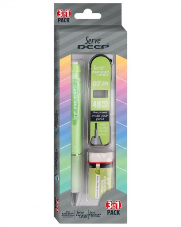 Serve Deep 3lü Okul Seti Yeşil ürün görseli 1