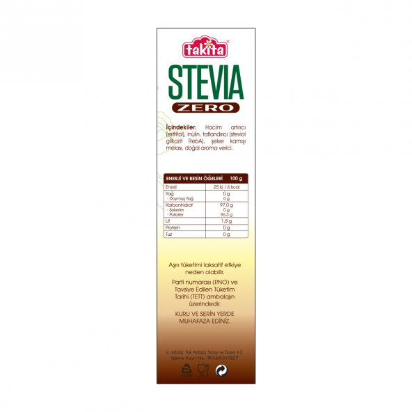 STEVİA ZERO TOZ KAH.250 GR - Resim 2