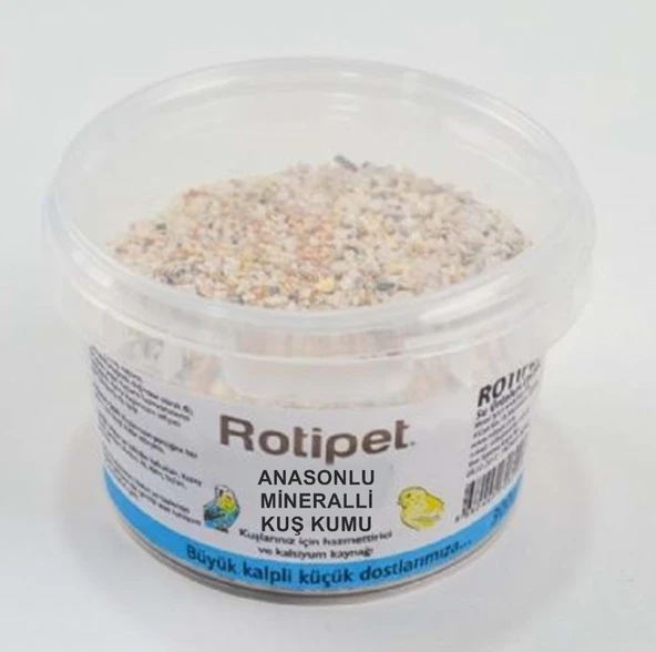 Rotipet Anasonlu Mineralli Kuş Kumu 300 Gr. -Muhabbet Kuşu - Kanarya - Papağanlar İçin ürün görseli 1
