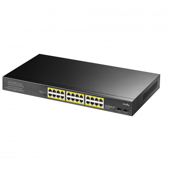Cudy GS1028PS2 2 Port SFP, VLAN, CCTV, 24 Port Gigabit 300W PoE+ Metal Switch ürün görseli 1