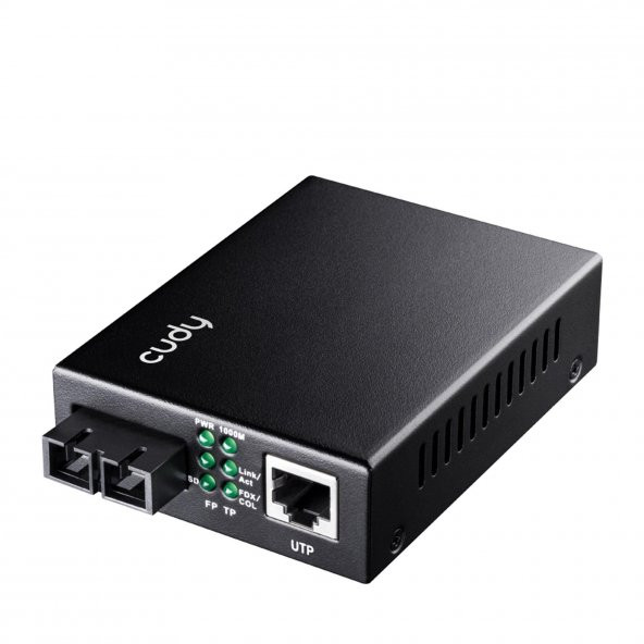 Cudy MC100GSA-20 Single Mode 20 Km Fiber Optik Gigabit Ethernet Medya Dönüştürücü Metal Switch ürün görseli 1