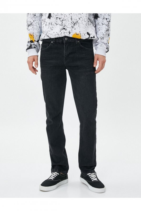 Straight Fit Boru Paça Kot Pantolon - Mark Jean ürün görseli 1