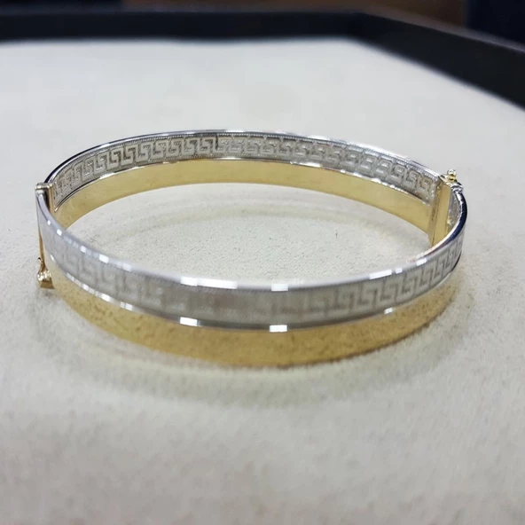 Altın Kelepçe 14K Grek Tasarım 5,5 mm ürün görseli 1