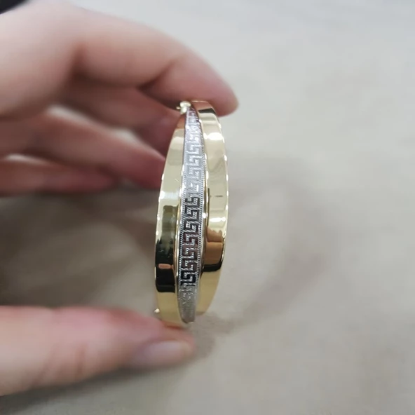 Altın Kelepçe 14K Grek 12 mm - Resim 2