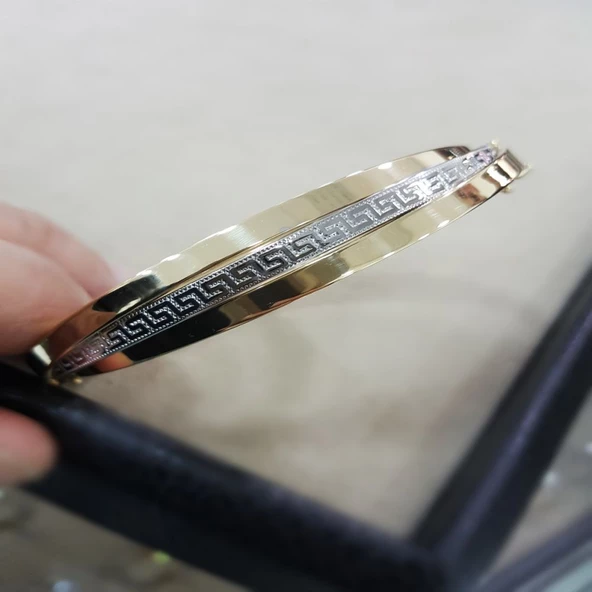 Altın Kelepçe 14K Grek 12 mm ürün görseli 1