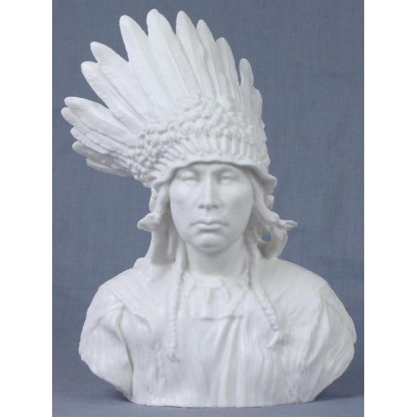 VERONESE BİBLOLAR-Wise Porselen-PORSELEN KIZILDERILI SEF BUST-18,5x10,5x24,5 CM-JCP30047AA ürün görseli 1