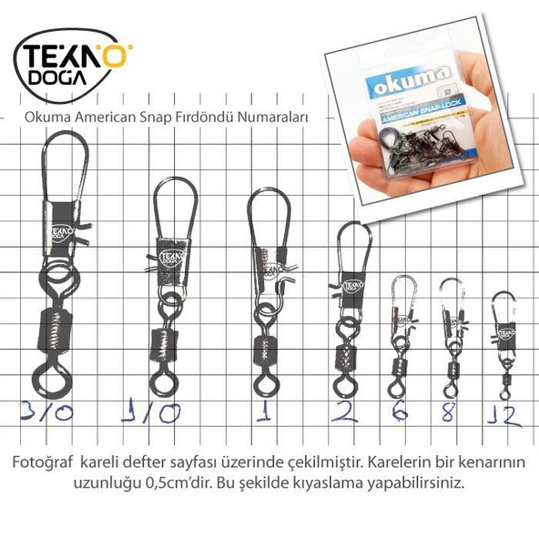 Okuma American Snap Lock Klipsli Fırdöndü - Resim 2