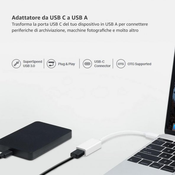 TP-Link UC400, Yüksek Hızda 3.0 USB-C - USB-A Adaptör - Resim 3
