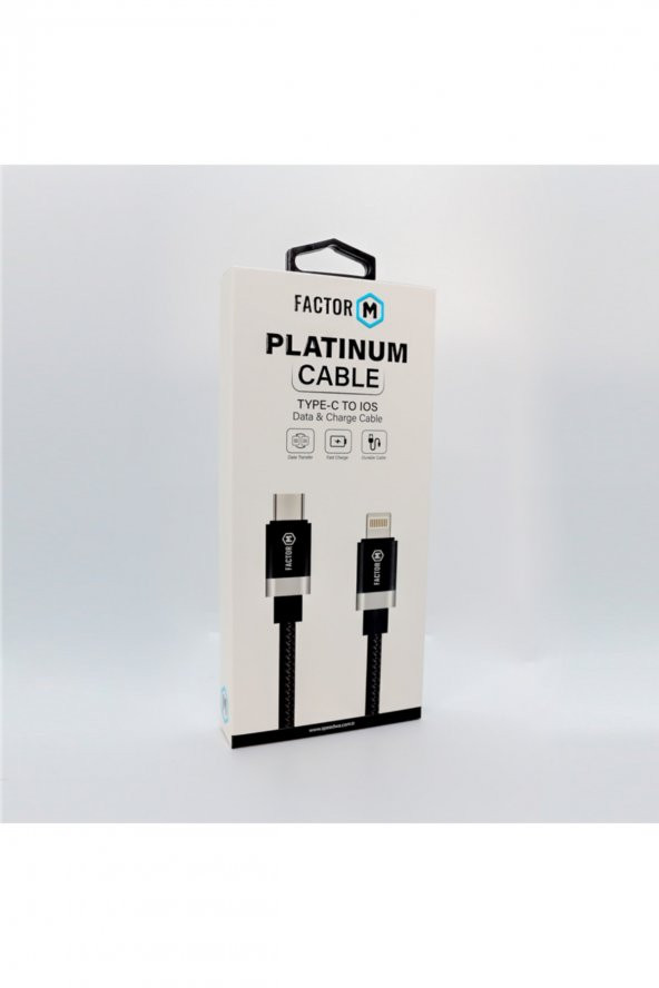 Factor-M Platınum Kablo Type-C To Type-C 2.4A 1.2M 20W - Resim 2