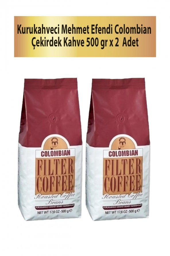 Mehmet Efendi Colombian Çekirdek Kahve 500 gr x 2 Adet ürün görseli 1