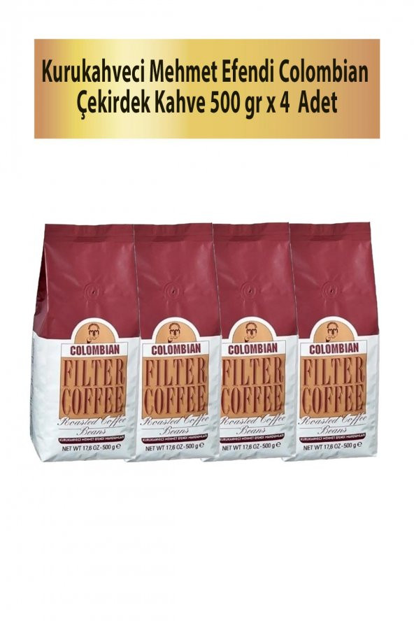 Mehmet Efendi Colombian Çekirdek Kahve 500 gr x 4 Adet ürün görseli 1