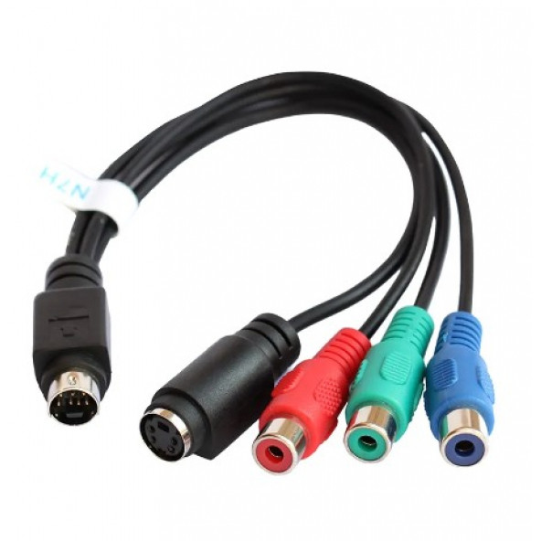 7 Pin S-Video Erkek to 4 Pin S-Video Dişi RGB / 3'lü RCA ürün görseli 1