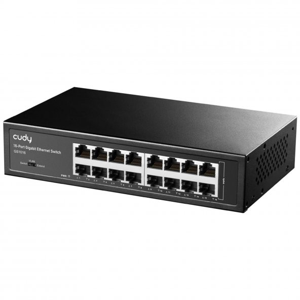 Cudy GS1016 10/100/1000Mbps 8KMAC 16 Port Gigabit Metal Rack Mount Switch ürün görseli 1