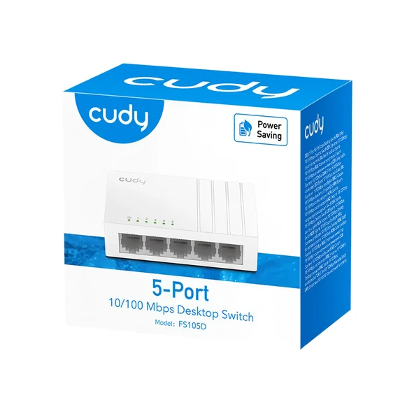 Cudy FS105D 10/100Mbps 5 Port Megabit Switch - Resim 2