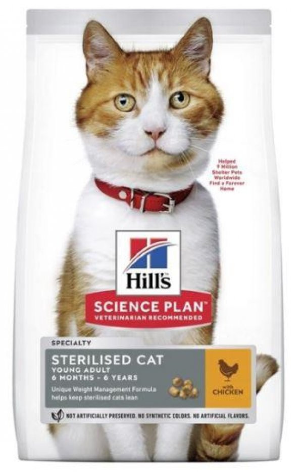 Hills Sterilised Kısırlaştırılmış Tavuklu Kedi Mamasi 3 Kg ürün görseli 1