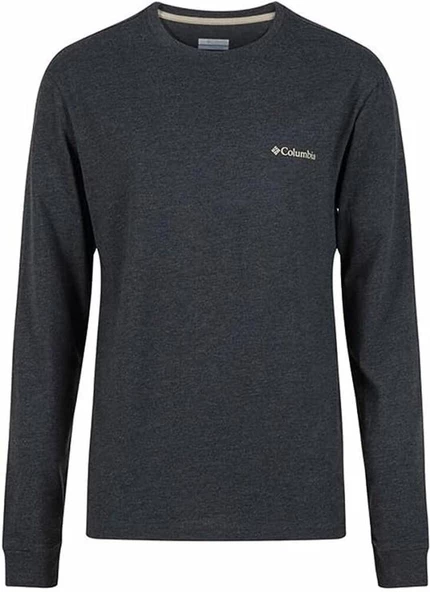 Columbia Csc M Basic Sm Logo Ls Tee Gri Erkek Tişört CS0354-012 ürün görseli 1