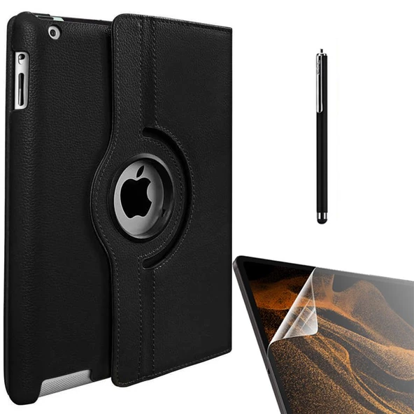 Smcase Apple iPad 2 3 4 Kılıf 360 Dönebilen Koruma Kapaklı Standlı dn22  Nano  Kalem ürün görseli 1
