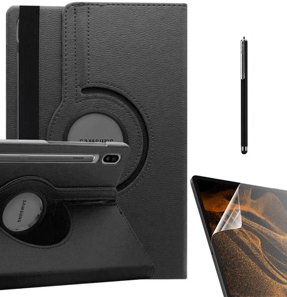 Smcase Samsung Galaxy Tab S7 Plus T970 Kılıf 360 Dönebilen Koruma Kapaklı Standlı dn22  Nano  Kalem ürün görseli 1
