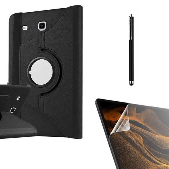 Smcase Samsung Galaxy Tab E T560 9.6 Kılıf 360 Dönebilen Koruma Kapaklı Standlı dn22  Nano  Kalem ürün görseli 1