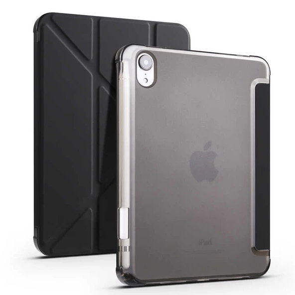 Smcase Apple iPad Mini 2021 6.Nesil Kılıf Katlanabilir Standlı Pu Silikon tf1 ürün görseli 1