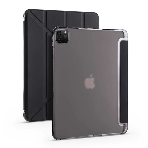 Smcase Apple iPad Pro 12.9 2020 4.Nesil Kılıf Katlanabilir Standlı Pu Silikon tf2 ürün görseli 1