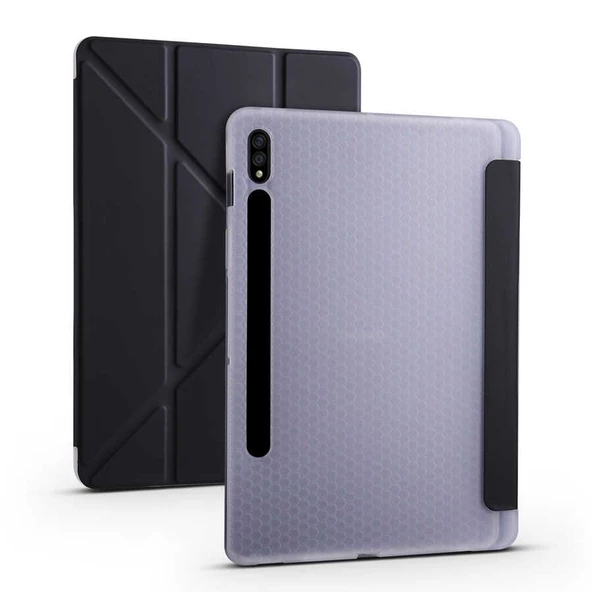 Smcase Samsung Galaxy Tab S7 T870 Kılıf Katlanabilir Standlı Pu Silikon tf2 ürün görseli 1