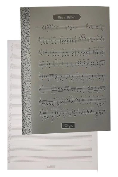 Müzik Defteri A4 40 Yaprak Plastik Kapak 1 Adet Sol Anahtarlı PP Kapak Müzik Defteri 21x29.7 cm 12 Sütunlu ürün görseli 1
