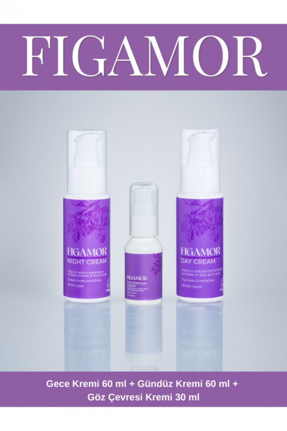 Figamor Gece Kremi 60 ml Figamor Gündüz Kremi 60 ml Figamor Göz Çevresi Kremi 30 ml ürün görseli 1