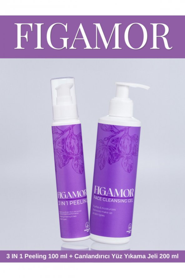 Figamor 3 ın 1 Peeling 100 ml  Canlandırıcı Yüz Yıkama Jeli 200 ml ürün görseli 1