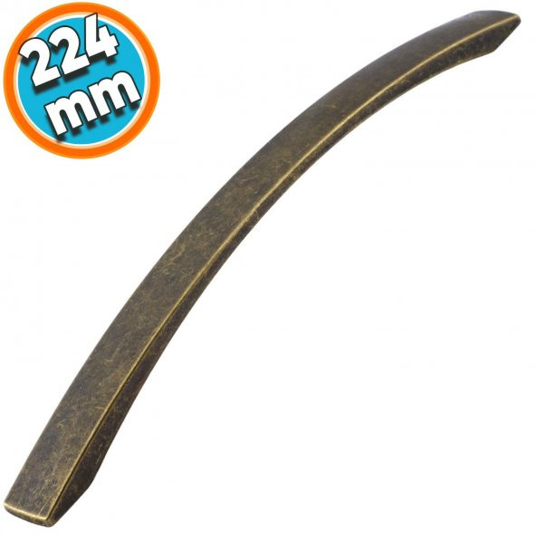 Mobilya Mutfak Dolabı Çekmece Dolap Kapak Kulpu Kulbu Antik Sarı 224 mm Metal Kulp ürün görseli 1