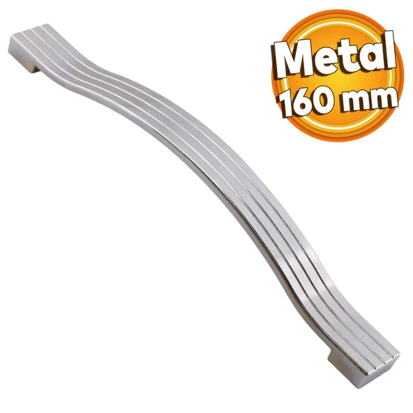Akasya Metal Mobilya Mutfak Dolabı Çekmece Kapı Dolap Kulpu Kulbu Krom (160 MM-16.0 CM) Kulpları ürün görseli 1