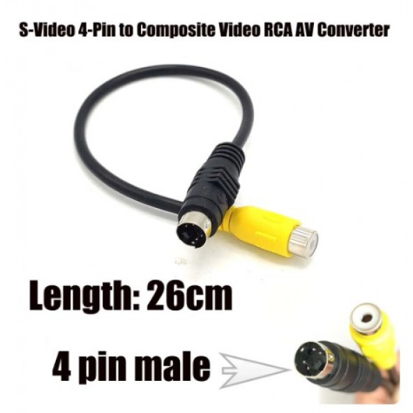 S-Video to Dişi RCA Kablo - Resim 4