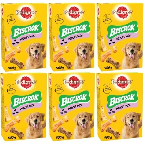 Pedigree Biscrok Multi Mix Köpek Ödül Bisküvisi 500 gr x 6 Adet ürün görseli 1