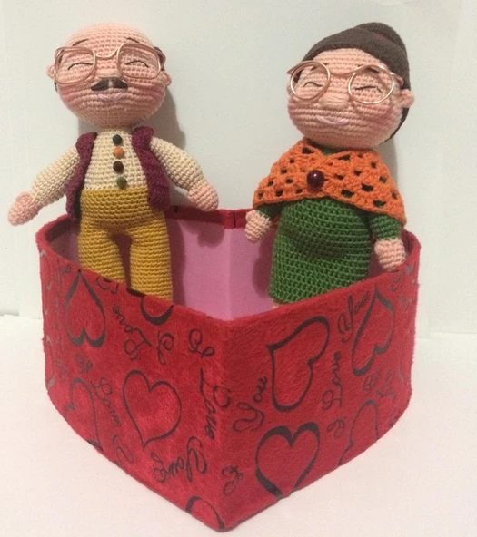 Tonton Dede ve Nine Amigurumi Organik Oyuncak ürün görseli 1