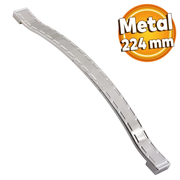 Akasya Metal Mobilya Mutfak Dolabı Çekmece Kapı Dolap Kulpu Kulbu Krom (224 MM-22.4 CM) Kulpları ürün görseli 1
