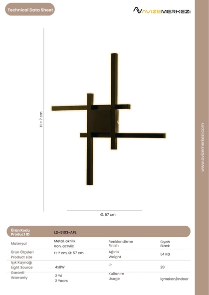 LEDLİ APLİK LD-5103-APL - Resim 3